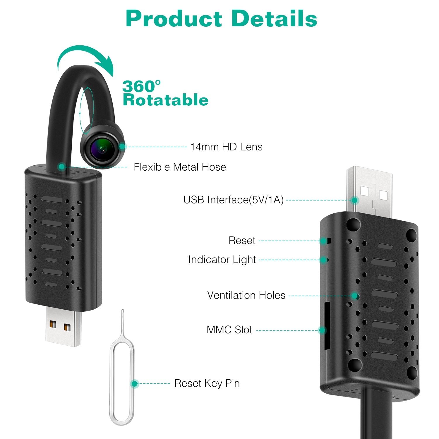 1080P HD Mini USB IP Camera Motion Detection - Image 4
