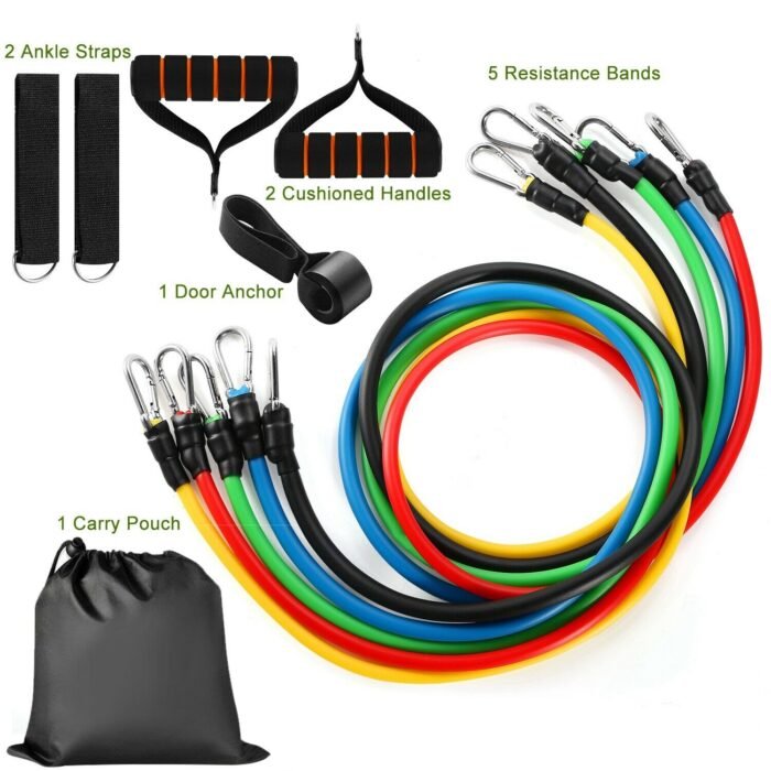 11-Piece Set: Resistance Bands Set Fitness - Image 1