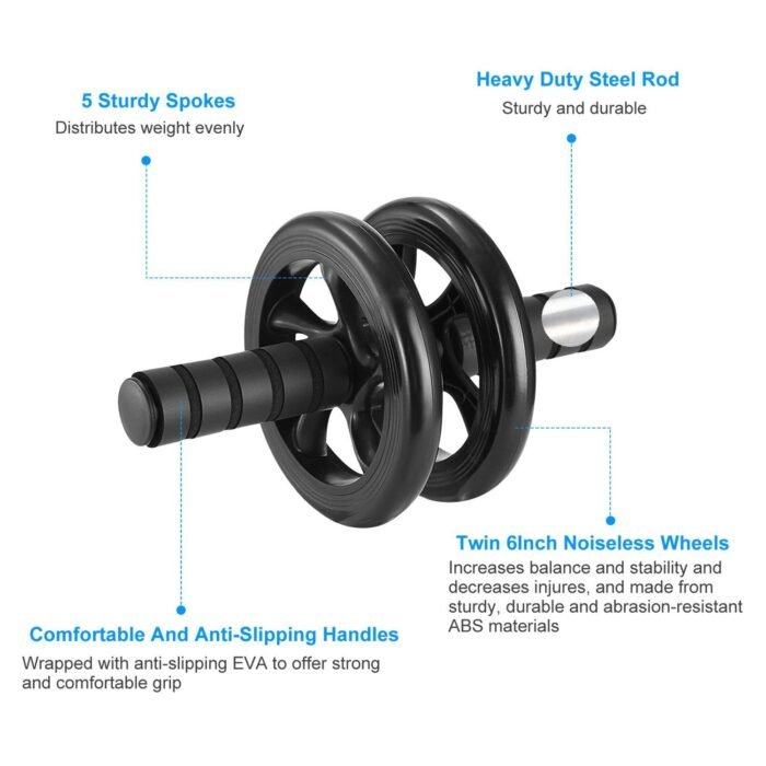 Ab Roller Wheel Fitness Exercise with Knee Pads - Image 4
