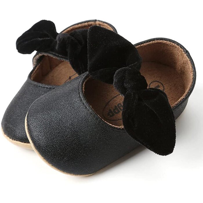 Antheron Baby Girls Mary Jane Flats with Bowknot - Image 1