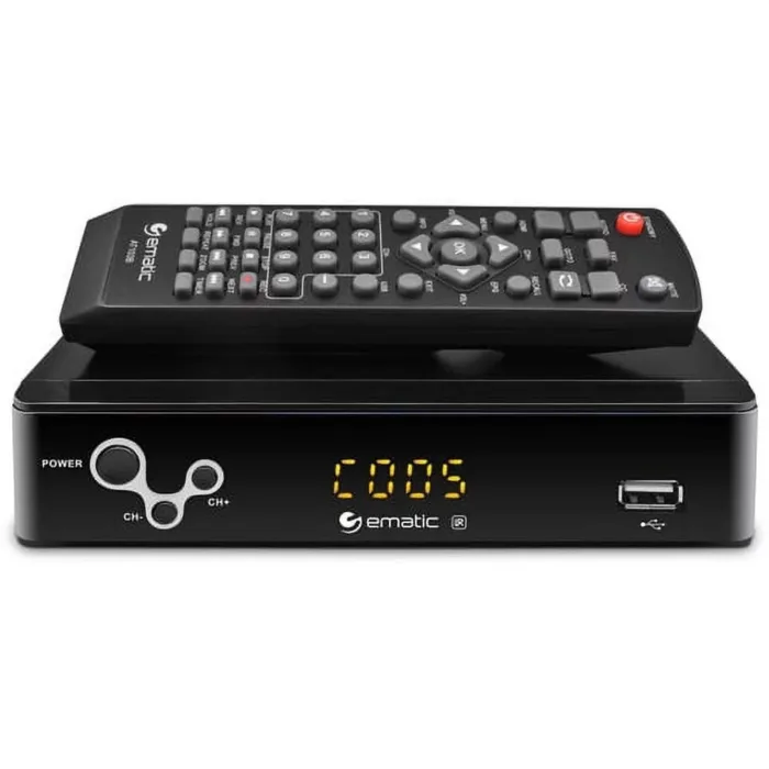 Ematic AT103B Digital Converter Box with LED Display and Recording Capabilities (Black) - Image 1