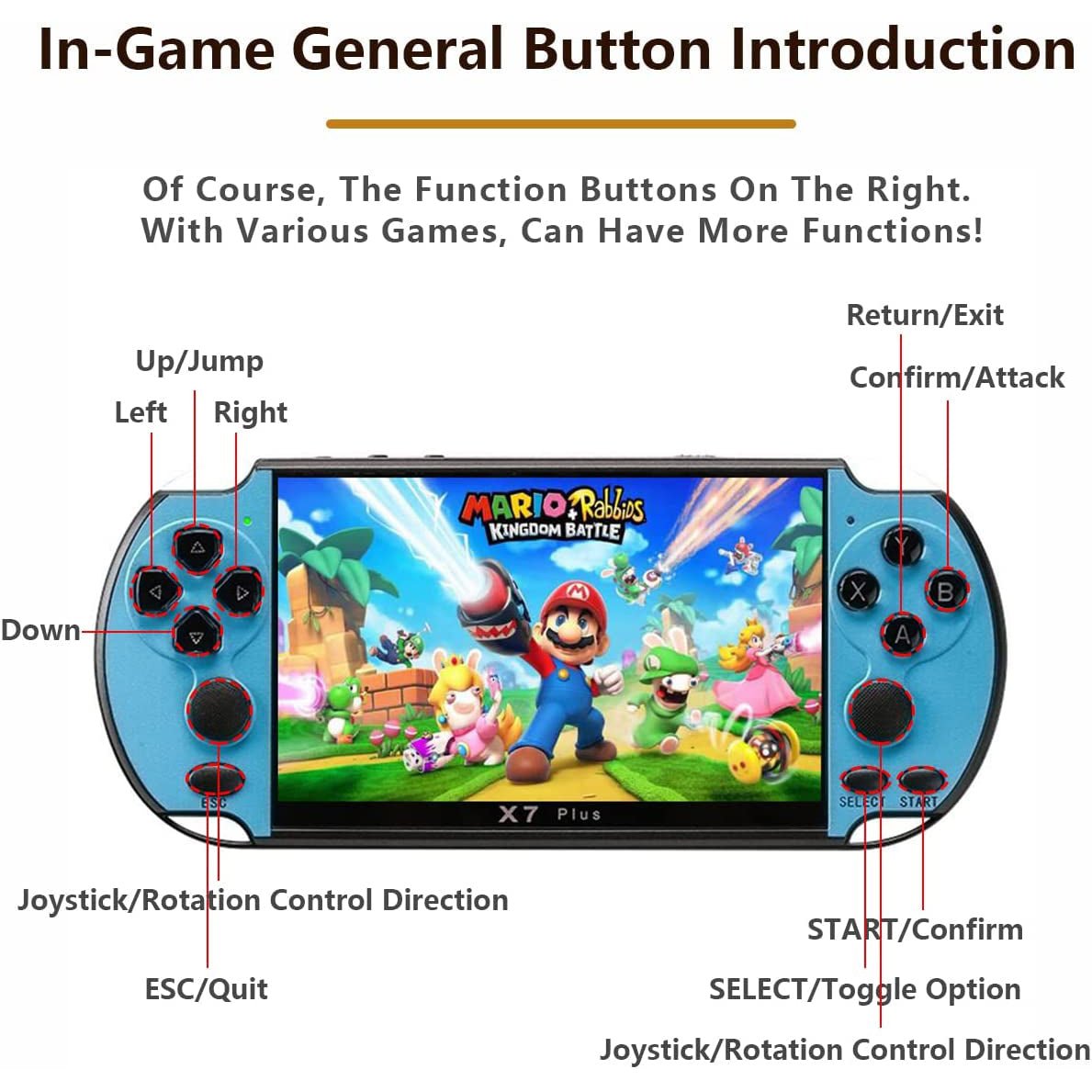 X7Plus Dual Joystick Portable Handheld Game Console - Image 8