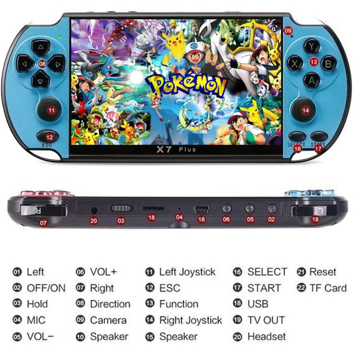 X7Plus Dual Joystick Portable Handheld Game Console - Image 11