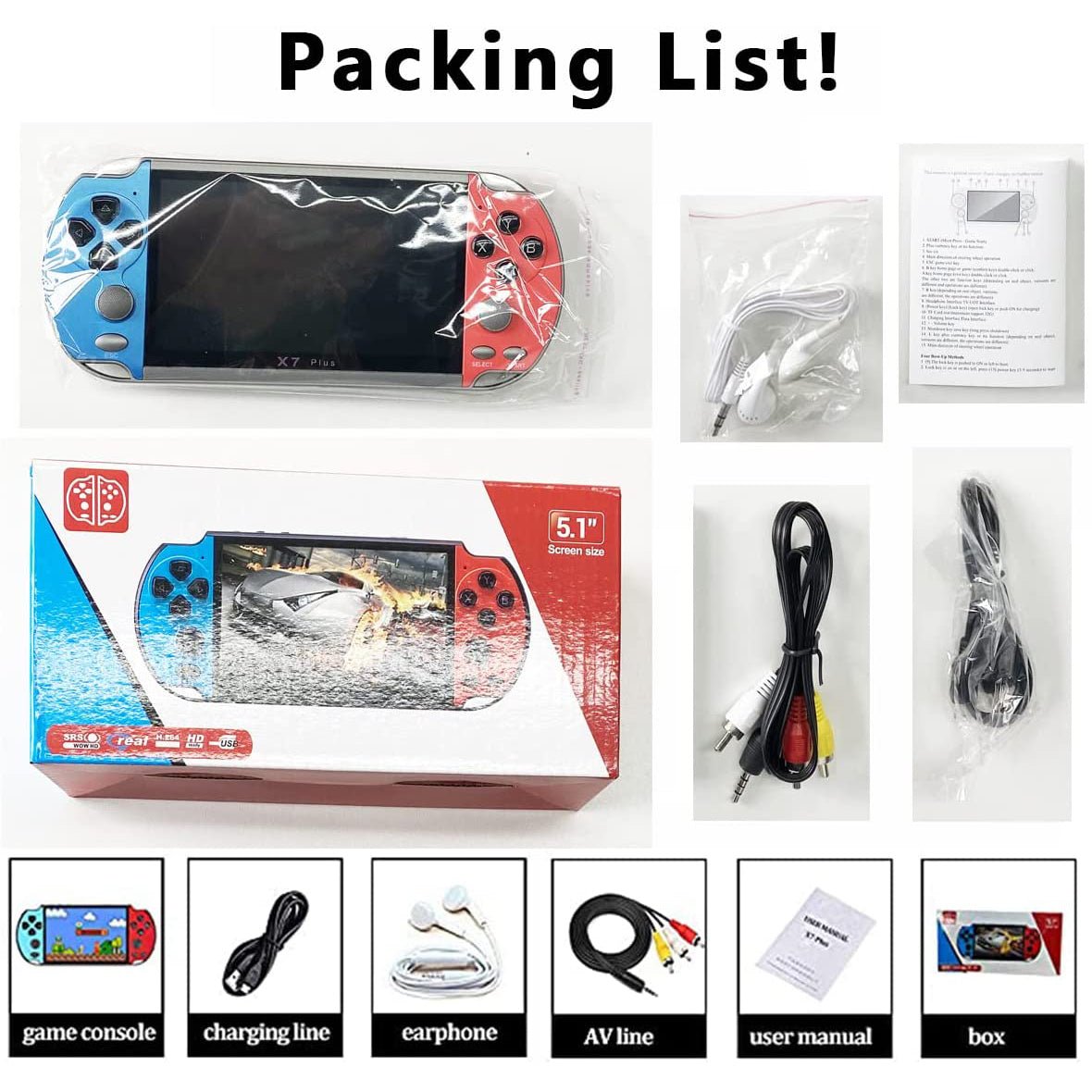 X7Plus Dual Joystick Portable Handheld Game Console - Image 12