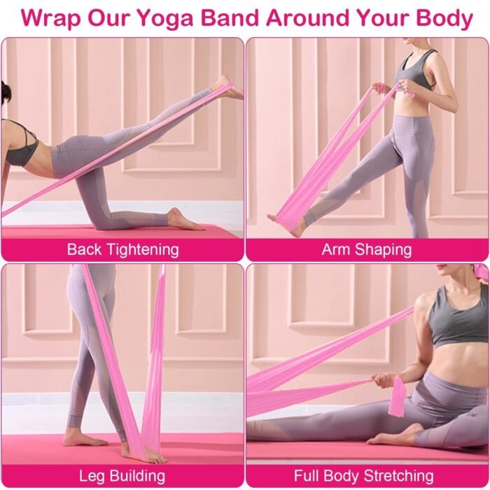 Yoga Resistance Band 3 Sets Non-Toxic Skin-Friendly - Image 7